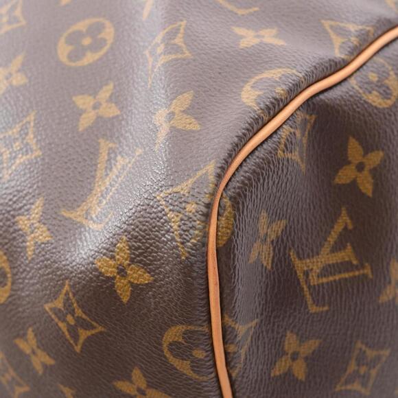 LOUIS VUITTON Brown Monogram Leather Boston Bag - Picture 9 of 9